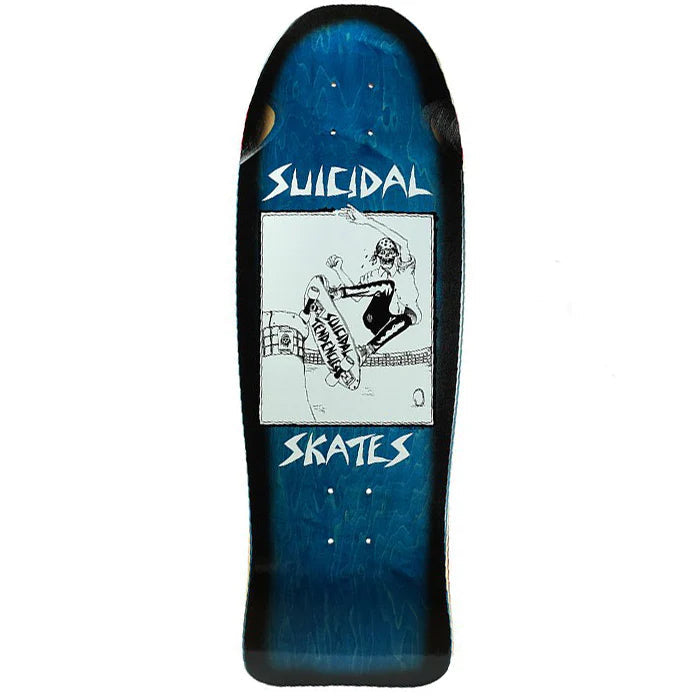 SUICIDAL SKATES POOL SKATER REISSUE ASSORTED STAINS/BLUE FADE DECK 10.12 X 30.32