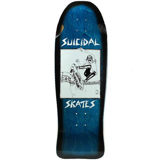 SUICIDAL SKATES POOL SKATER REISSUE ASSORTED STAINS/BLUE FADE DECK 10.12 X 30.32